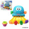 Christmas promotional gift plastic bath toy waterwheel animal octopus water slide