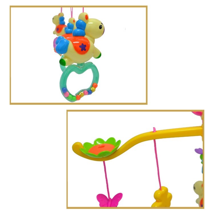 Interesting plastic baby rattle toy crib mobile bed hanging toy hanging bell little pony