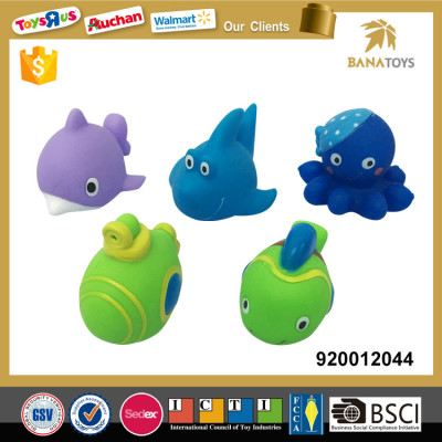 Baby bath small rubber sea animal squirt toys set