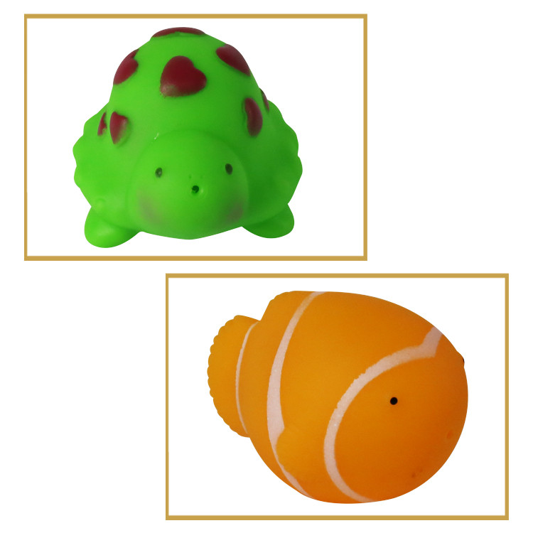 Cute colorful Baby plastic spray water animal bathtub toys set