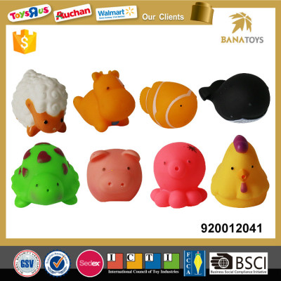 Cute colorful Baby plastic spray water animal bathtub toys set