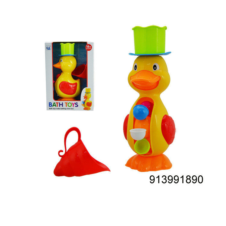 Eco-friendly cute plastic Duck cartoon animal baby toy