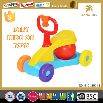 Newest Cartoon musical toy kids plastic car children manual ride on car