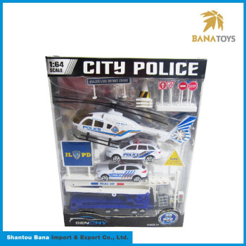 Quality goods Boy police set alloy plastic car toy