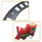 Cute plastic toy train set with railway track
