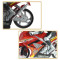 Hot sale plastic pull back toy with man cross motorcycle