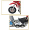 Promotional friction toy truck with motorcycle