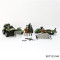 Military toys play set with figher jet and gun