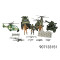 Adorable military set toys with cannon and gun