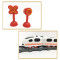Electric toy train sets with railway track