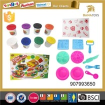 Children play dough biscuits color clay