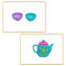 Mini plastic tea pot and cups kids tea set