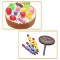 Kids party kitchen playset birthday cake model