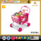 Supermarket pretend toys kids foldable shopping cart