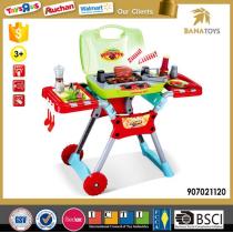 portable handheld and moving cart BBQ toy for kids