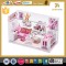 ornamental value wooden house collection toy gift with sticker DIY