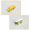 different sized and colored passenger car toy