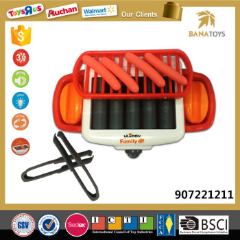 Child toy barbecue tool play set with light