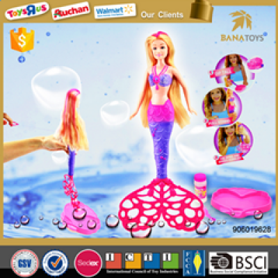 Functional barbie with sound and bubble girl toy