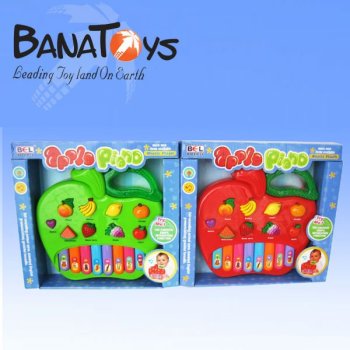 cute fruit-shaped toy musical Electronic organ for kids with light