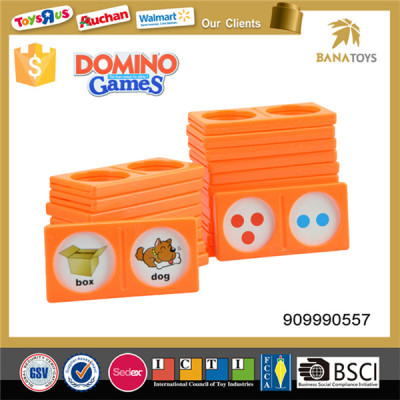 Kids favor plastic colored domino set