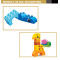 Plastic intelligent animal shaped blocks play set bricks building block large particle
