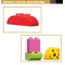 Plastic intelligent animal shaped blocks play set bricks building block large particle
