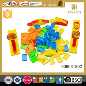 Plastic educational intelligent toy  color domino play set game set family game