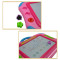Educational colorful pink intelligence magnetic writing painting board toy with little stamp
