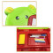 Plastic cute animal shape kids drawing board with pen set with plate rub