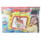 Plastic cartoon cow shape kids drawing board with pen set with plate rub