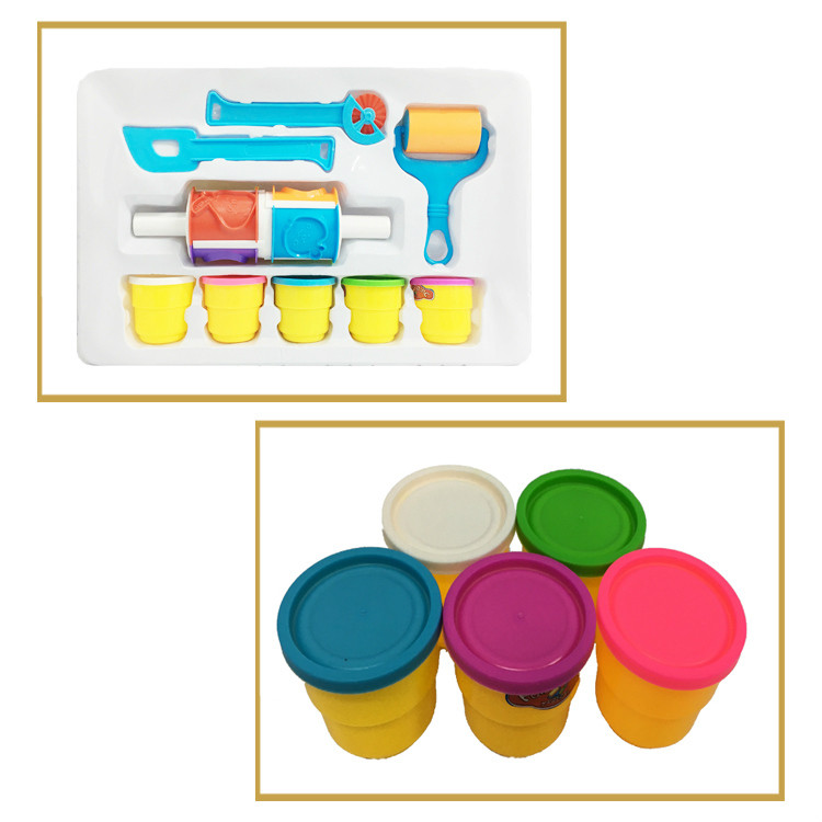 Kids play dough set plasticine modeling clay color mud set for boys and girls