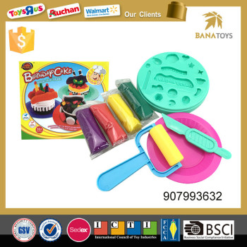 Birthday cake play dough modeling color clay