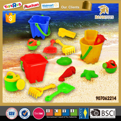 Plastic beach bucket set toy for summer