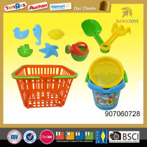 Excellent outdoor game toys beach basket with tools