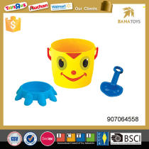 Happy face beach toy mini sand fliter bucket