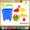 Children favor plastic bucket with molds and shovel