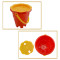 6pcs plastic cartoon beach bucket with sand tools and molds
