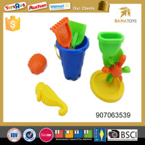 Hot sell sand beach toy colorful bucket with spade for kids