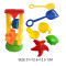 Colorful sand beach toys plastic bucket and scoop