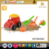 Beach plastic toy car with garden spade