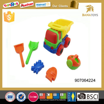 New Product Plastic Beach Truck Toy Car with 5 Accessories
