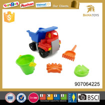 Low price beach toy set sand beach cart with 5pcs accessory