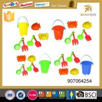 2017 hot Summer beach toy set with bucket and 6 accessories