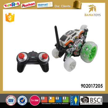 Venta superior Juguete Anfibio RC Stunt Car Con Luz de Colores