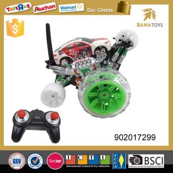 Free shipping 8 Function rc stunt car with light