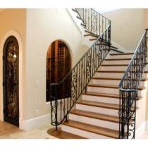 Hand-Made Wrought Iron Staircase Railing