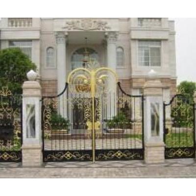 Garden Arch Wrought Iron Gate and Fence