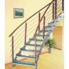 Glass Curved Staircase with Stainless Steel Railing
