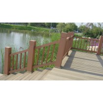 WPC Material New Design Forged Iron Railing for new river side factory construction